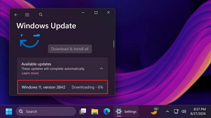 Windows 11 version 26H2 Windows 11 version 26H2