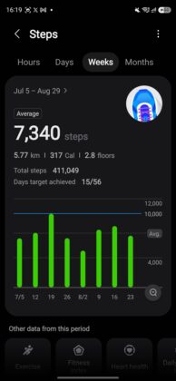 Samsug Galaxy Watch Ultra2 — Samsung Health