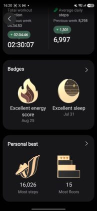 Samsug Galaxy Watch Ultra2 — Samsung Health