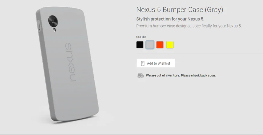 Nexus 5 Bumper Case Gray