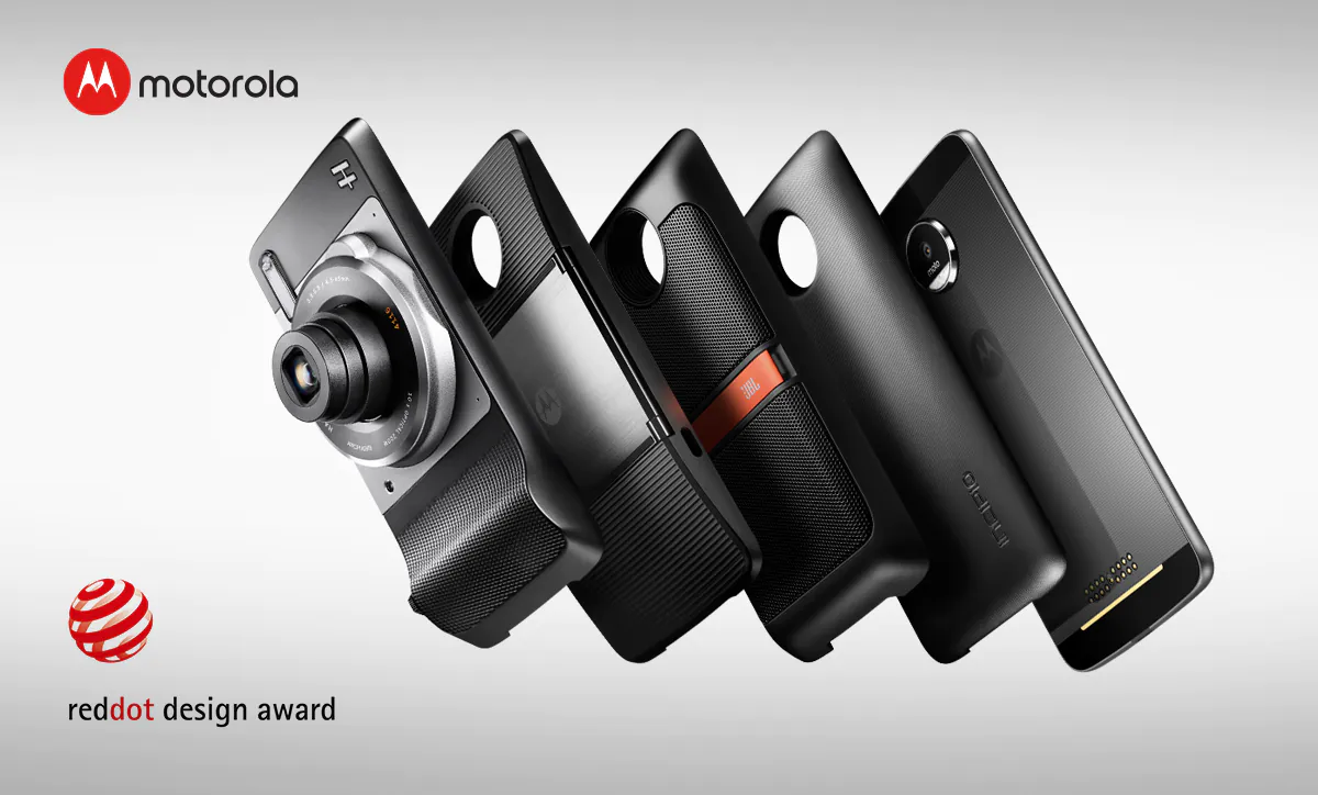 Смартфоны Moto Z получили премию Red Dot 2017 за лучший дизайн