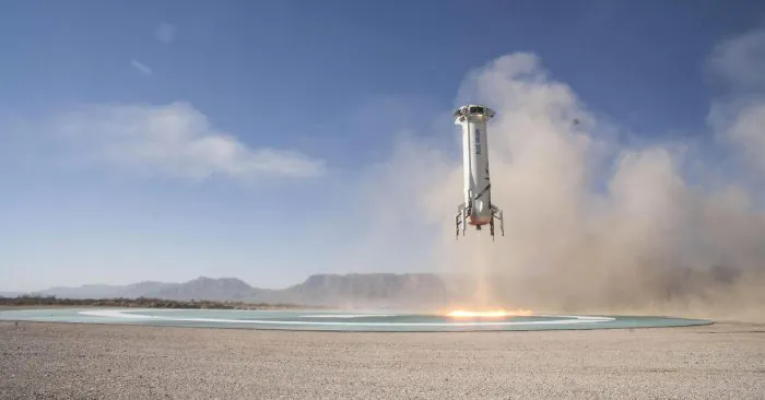 Blue Origin удачно посадили свою восьмую ракету New Shepard