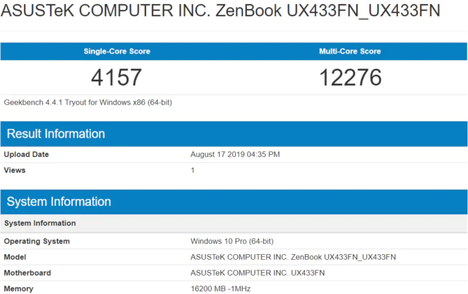 ASUS ZenBook 14 UX433FN