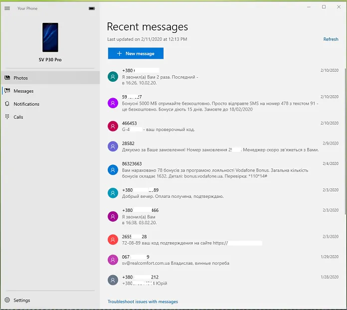 Your Phone review – Calls, SMS, photos and notifications from Android on Windows 10