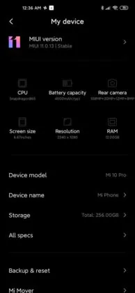Xiaomi Mi 10 Pro