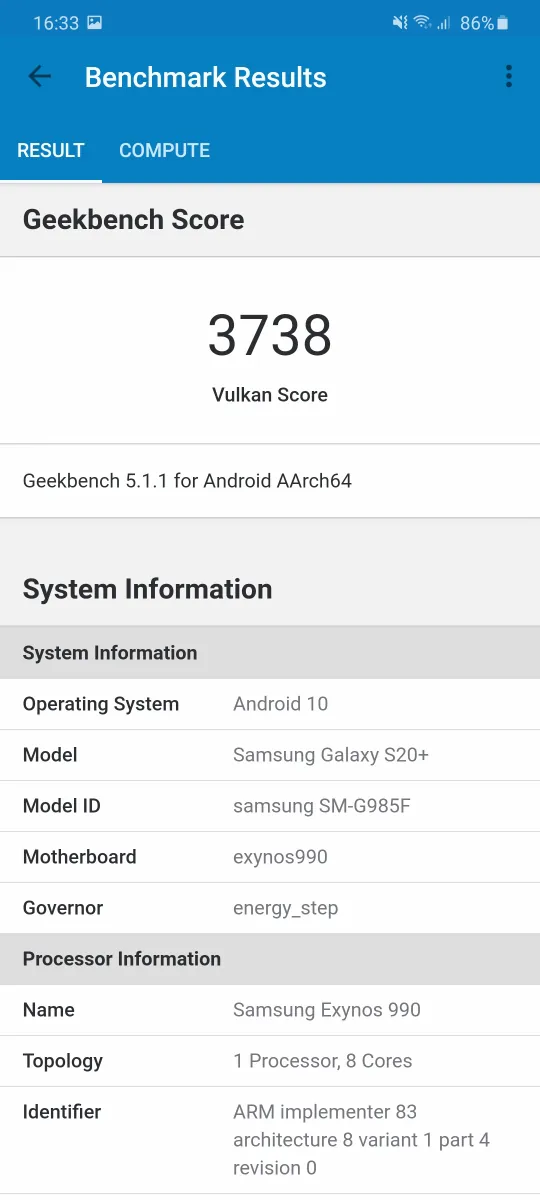 Samsung Galaxy S20 +