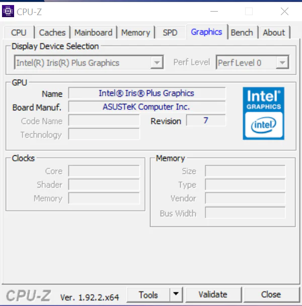 ASUS ZenBook 13 (UX325) CPU-Z