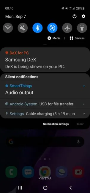 Samsung Galaxy Nota20 DeX