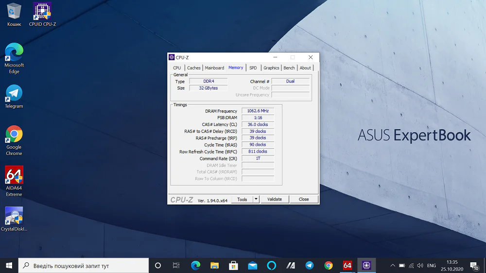 ASUS ExpertBook (B9) CPU-Z