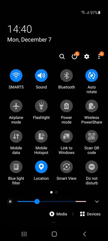 Samsung Galaxy S20 FE One UI