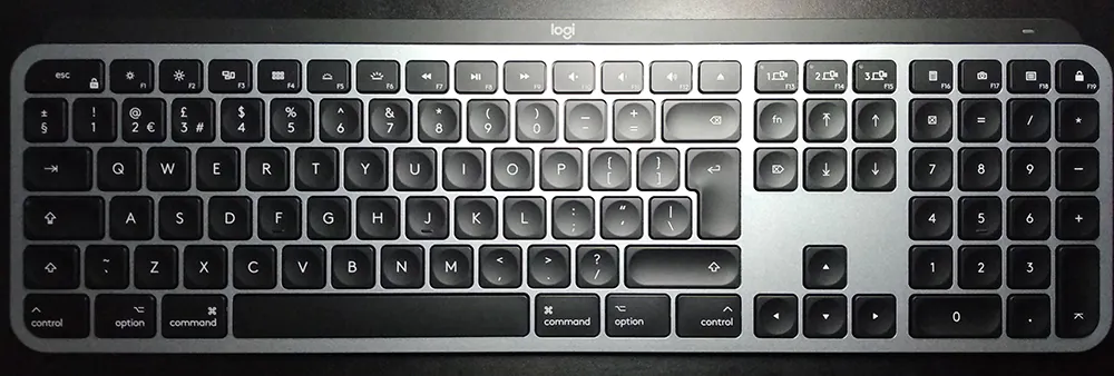 Logitech MX-nycklar för Mac