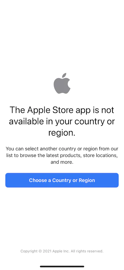 Apple Snímek obrazovky obchodu