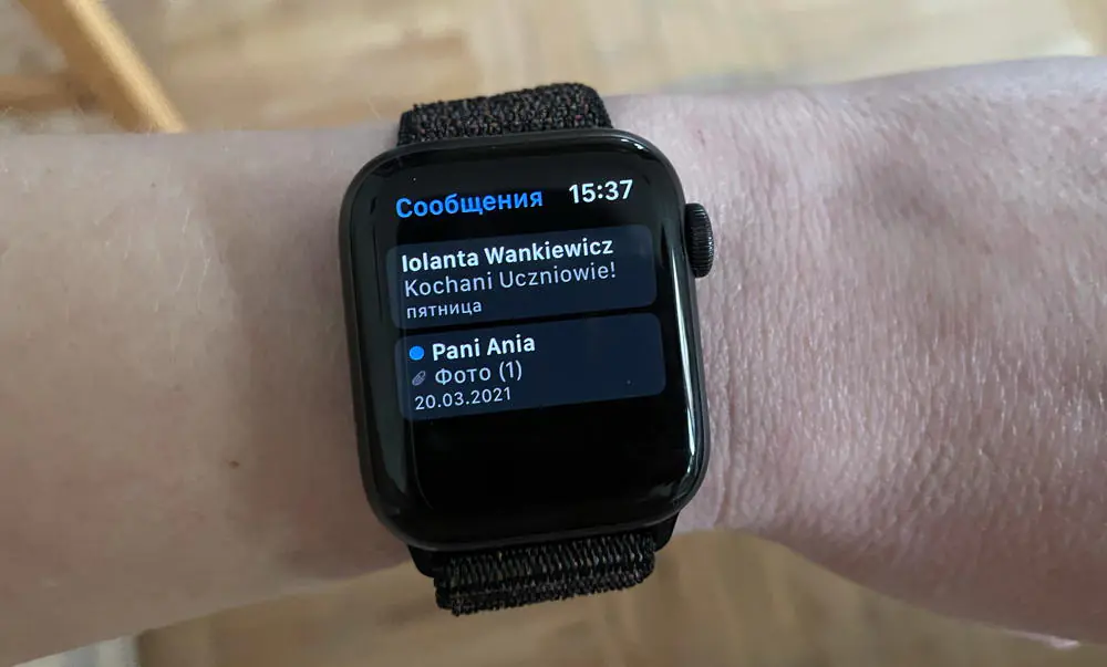 Apple Watch изменение размера шрифта