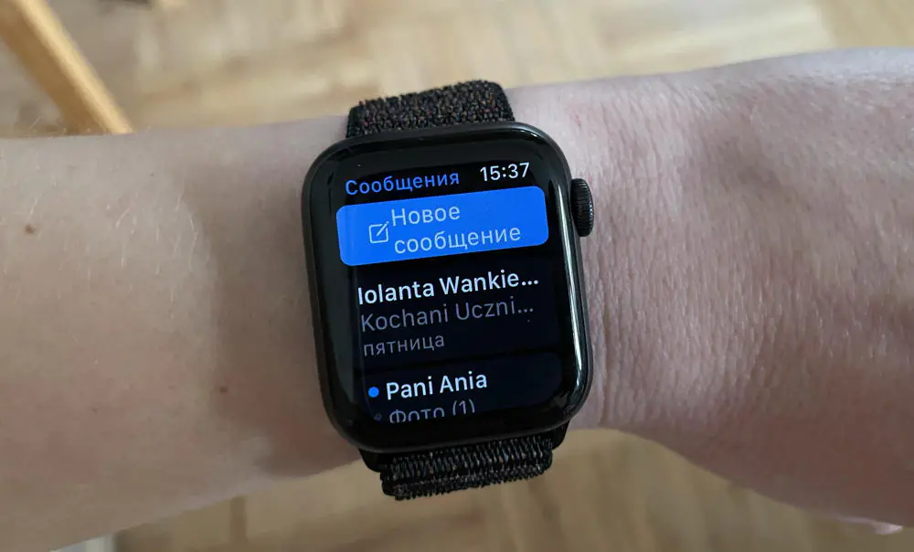 Apple Watch изменение размера шрифта