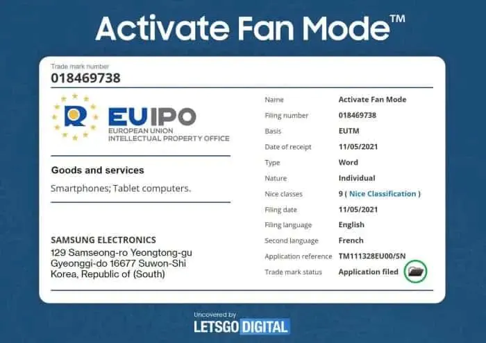 Samsung Activate Fan Mode