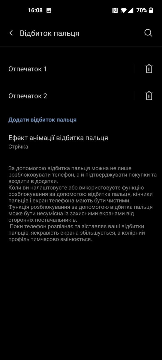 OnePlus 9 – Nastavení otisků prstů