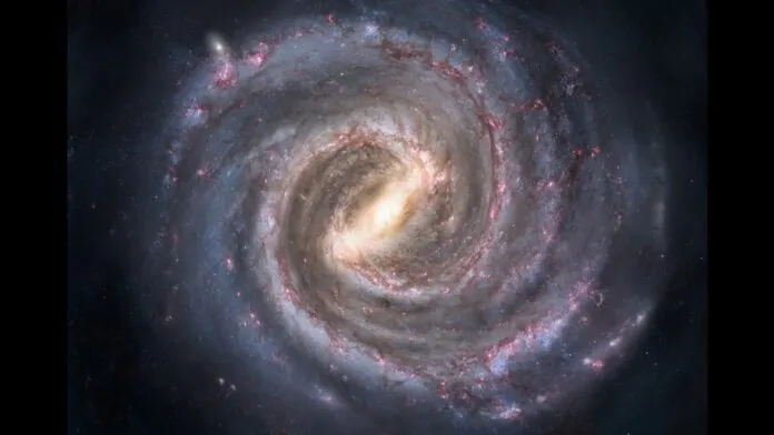 Vintergatan en bomrad spiralgalax