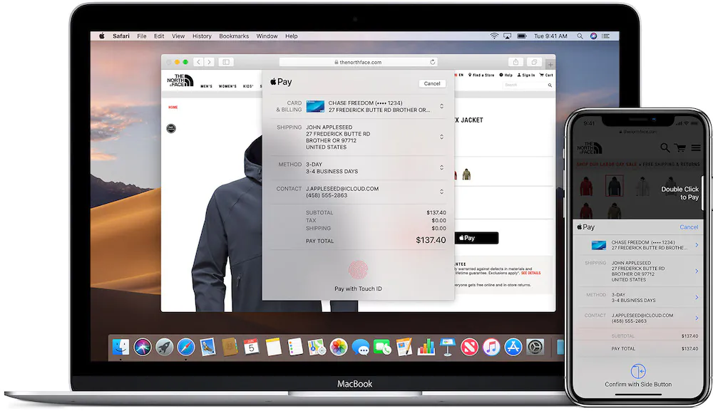 Apple macOS iOS'ta ödeme yapın