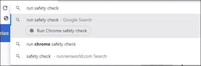 Google Chrome 92 Safety Check