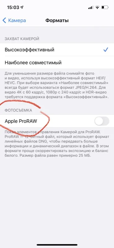 Apple ProRAW格式