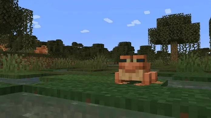 Frogs in Minecraft PE 1.19.0 The Wild Update