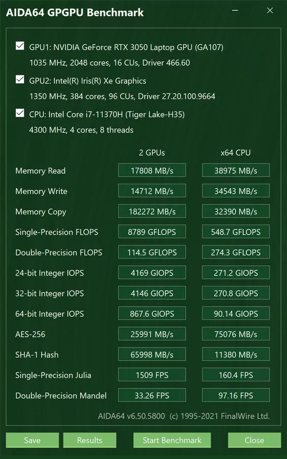 ASUS Vivokitob Pro 16X OLED (N7600) - Benchmarks
