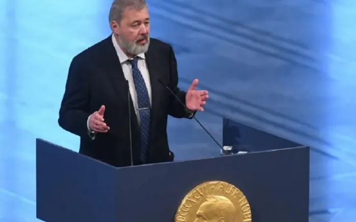 Rusijos žurnalisto Nobelio medalis buvo parduotas aukcione siekiant padėti Ukrainai