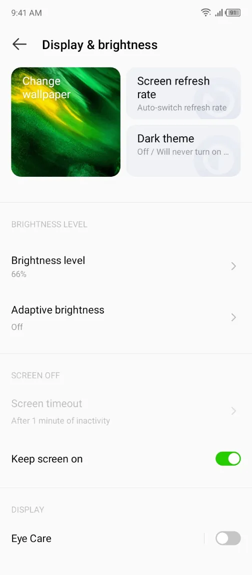 Infinix HOT 12 Play NFC - Display Settings