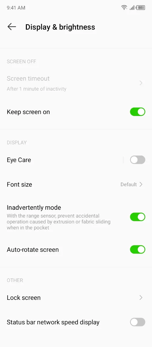 Infinix HOT 12 Play NFC - Display Settings 01