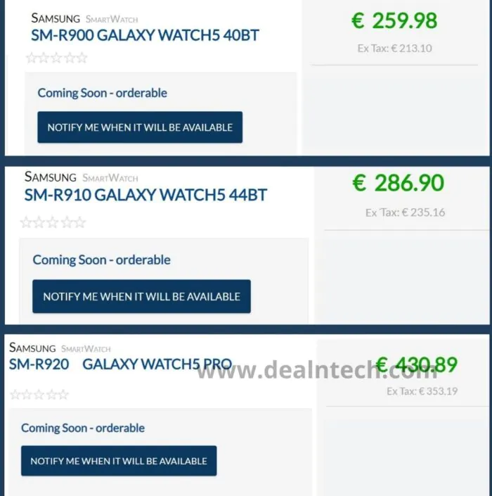 Samsung Galaxy 시계 5