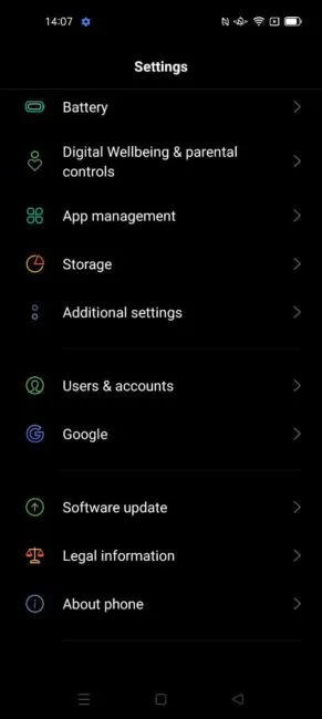 colorOS OPPO
