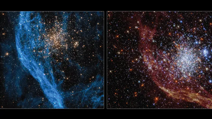 Mladé i staré hvězdy na nových fotkách z HST září „mlhovinami“.