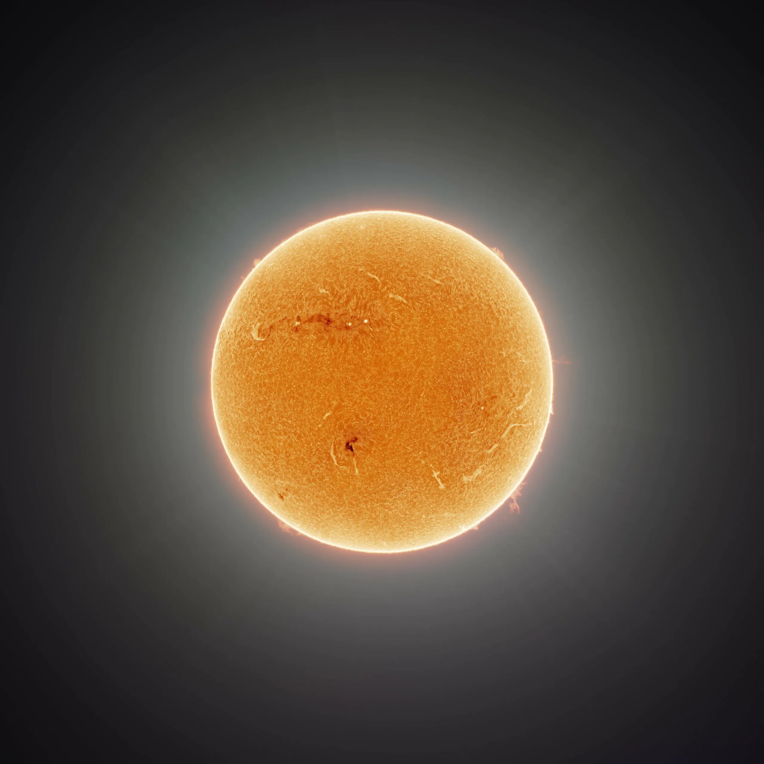 164억 XNUMX만 픽셀의 가장 상세한 태양 사진이 공개되었습니다.