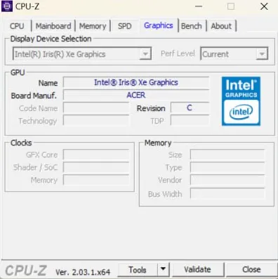 Acer Swift 3 CPU-Z