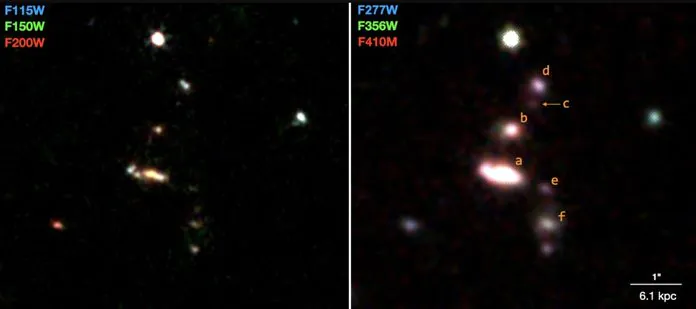 Teleskop Webb je posnel proces zgodnjega nastajanja galaksije