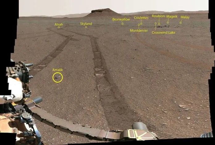 NASA 的毅力号火星车展示了它在火星上收集的样本