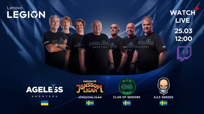 Ageless Shooters vs švédska Senior Counter Strike Series