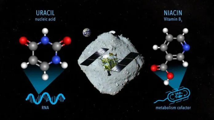 Znanstveniki so v vzorcu starodavnega asteroida Ryugu odkrili komponento RNK
