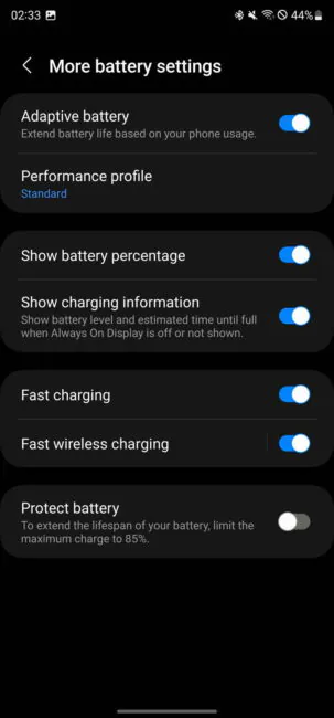 S23 Ultra One UI battery