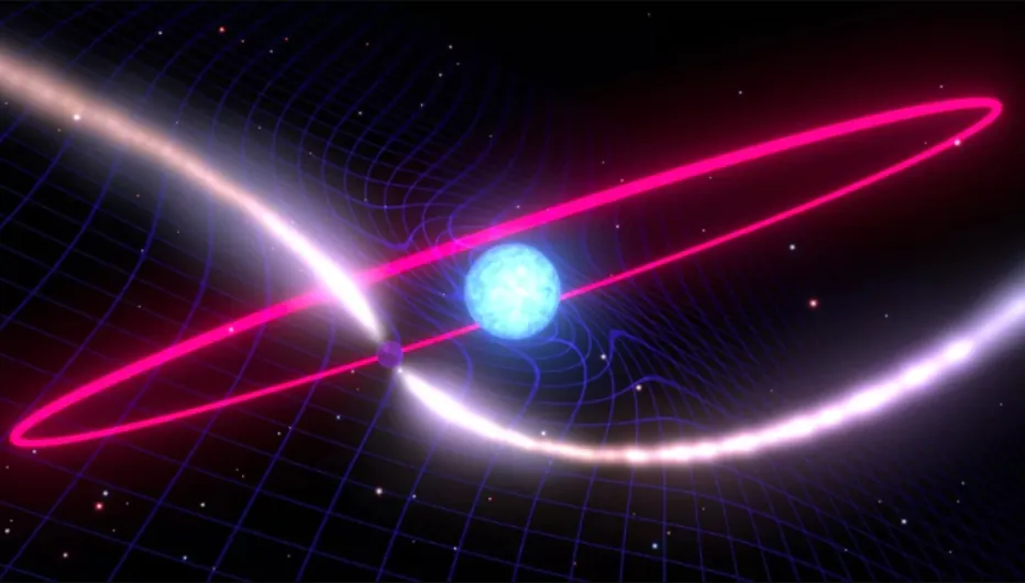 Neutronstjärna "drar ramen"