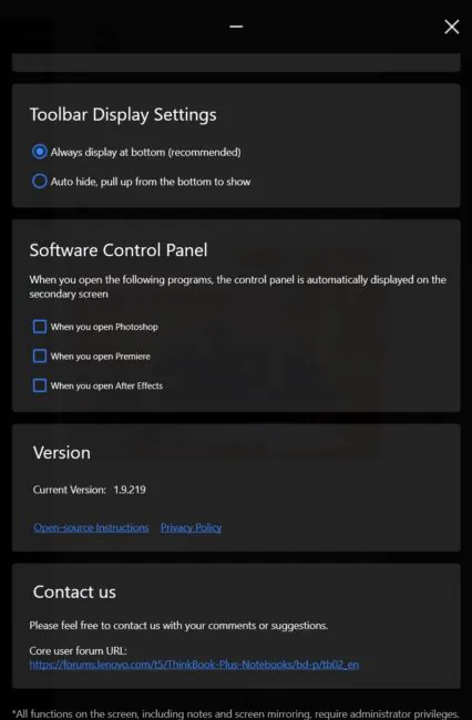 Lenovo Στιγμιότυπο οθόνης ThinkBook Plus Gen 3