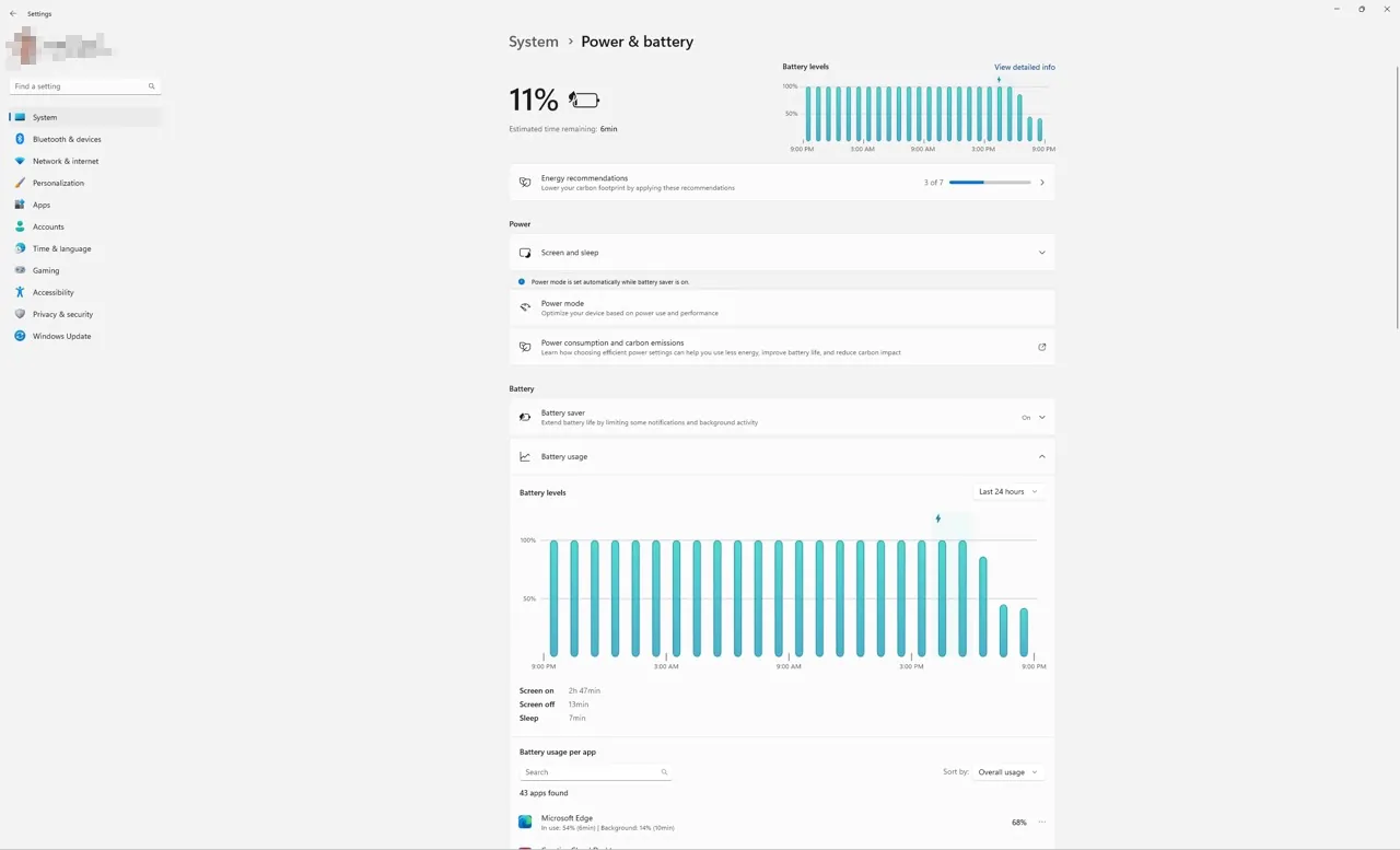 ASUS ROG Strix Scar 16 Battery Life