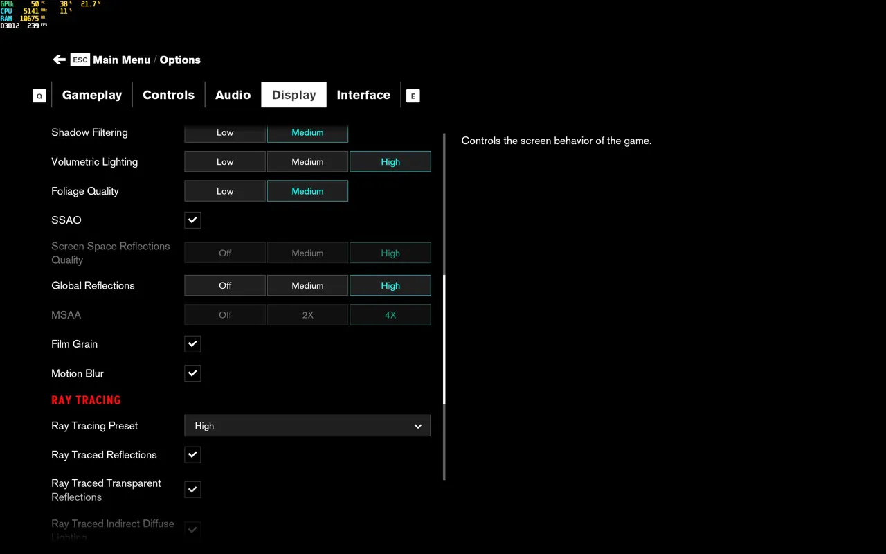 Control Settings