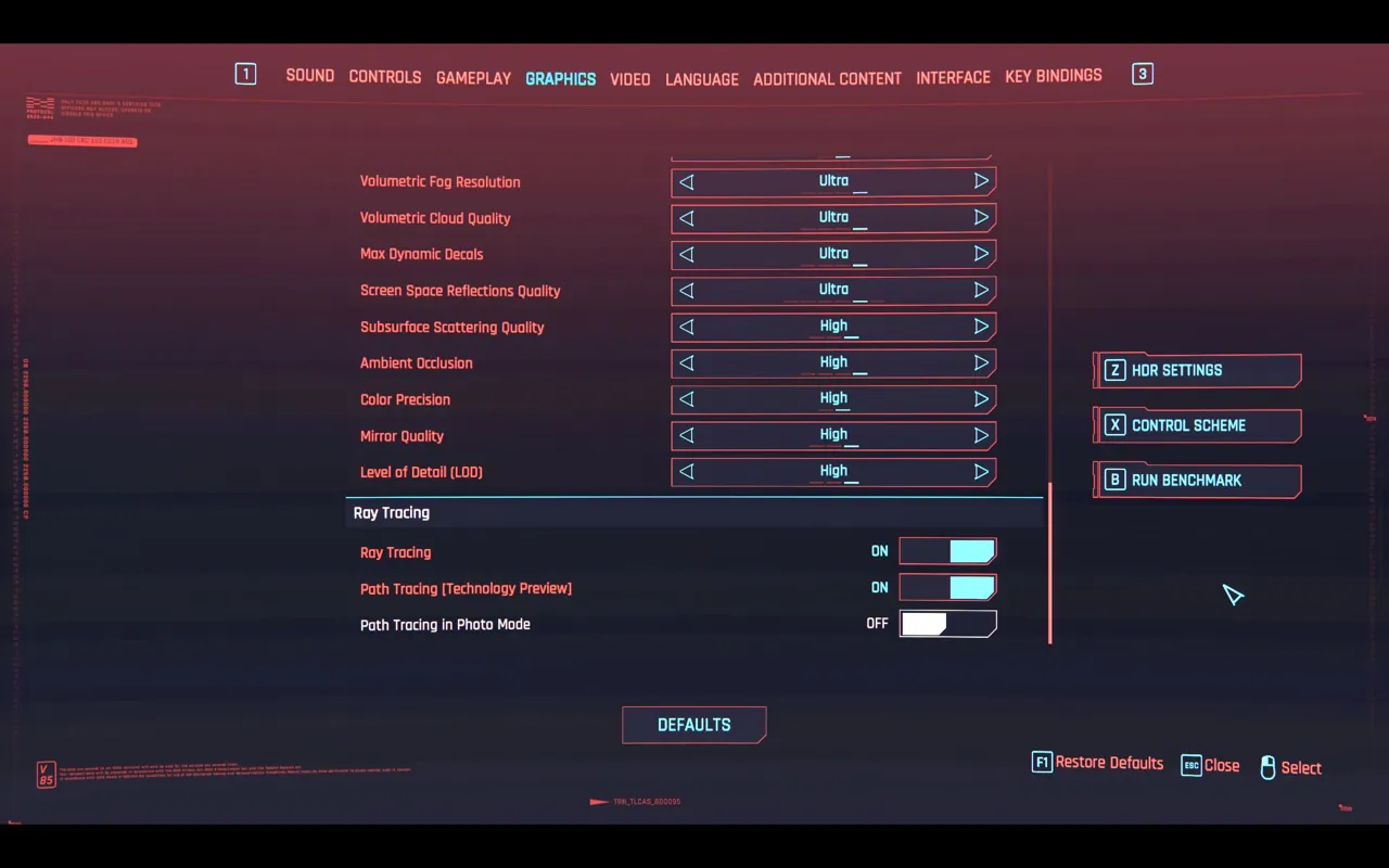 Cyberpunk 2077 Settings and Benchmark