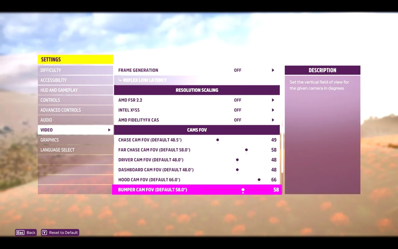 Forza Horizon 5 Settings