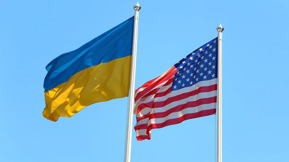 USA Ukraine Flags