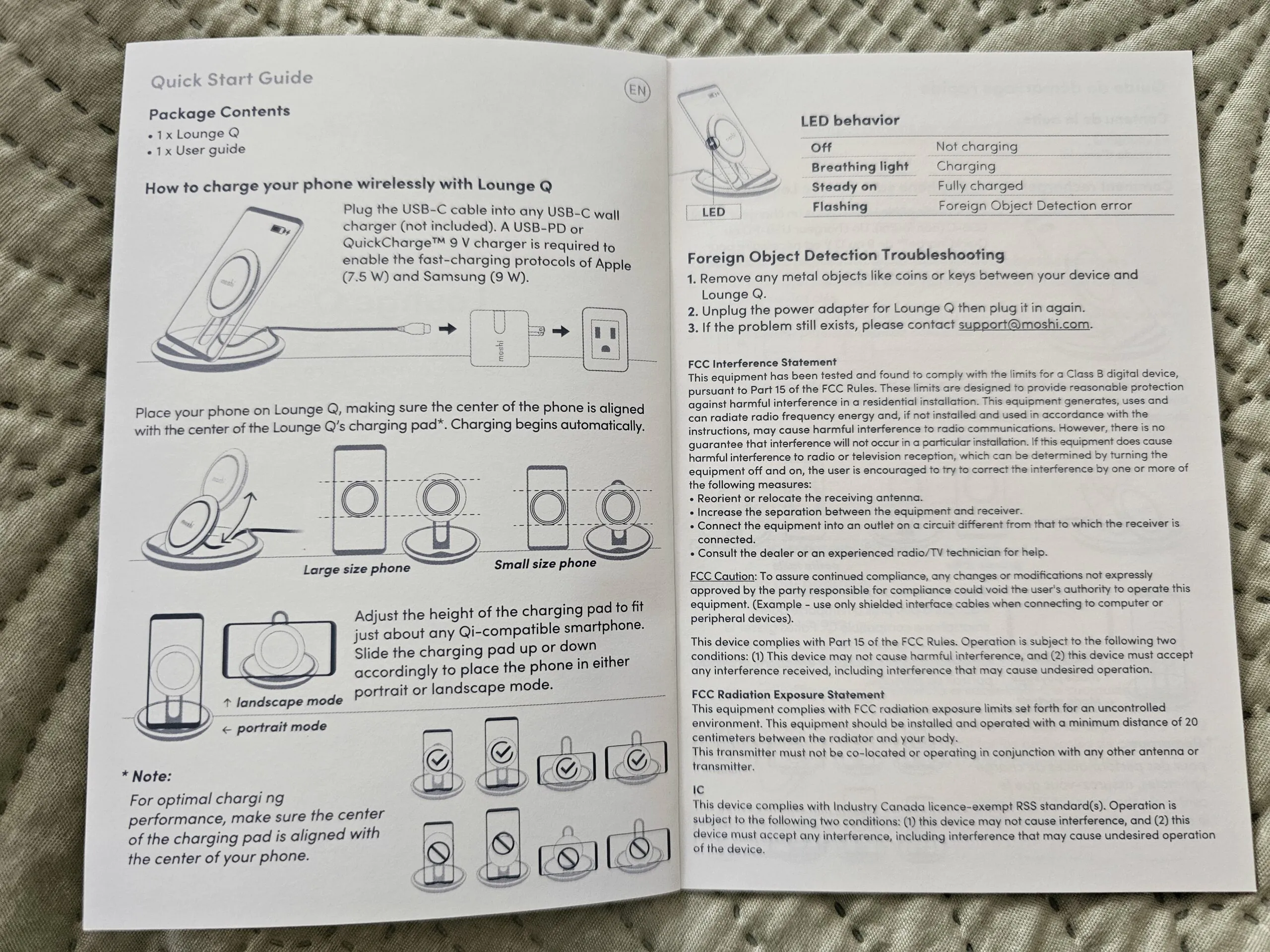 Moshi Lounge Q instruction