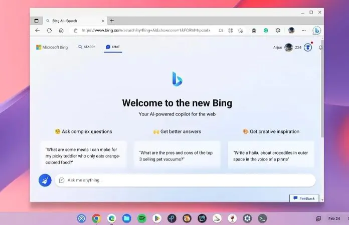 Bing Chat AI