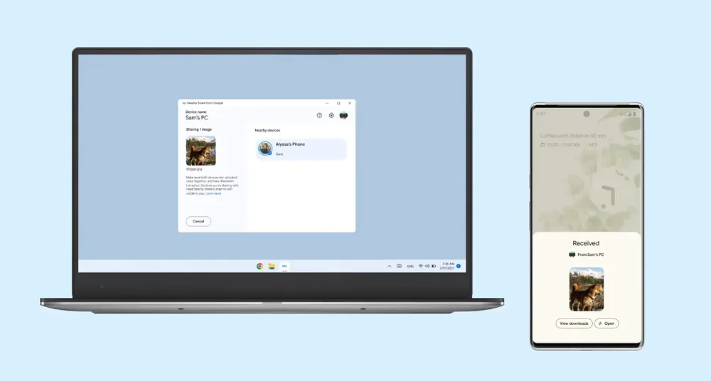 partager windows 11 à proximité