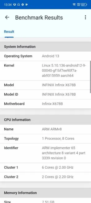 Infinix NOTE 30 Pro benchmarks